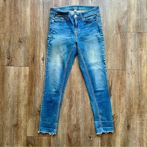 Calvin Klein Ankle Skinny Medium/Light Wash Denim Jeans Womes Size: 6